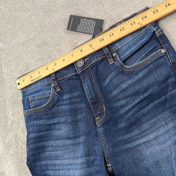 NEW Kut From the Kloth 6, Mia Mid Rise Skinny Darn Blue Denim Jeans Distressed - Picture 12 of 16